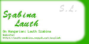 szabina lauth business card